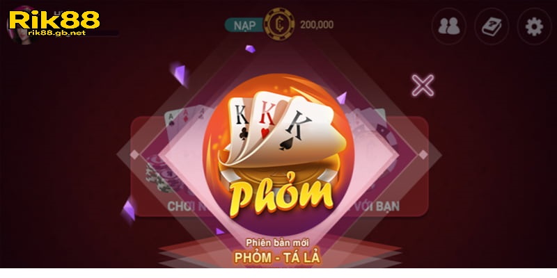 Phỏm Rik88 - Trải nghiệm đỉnh cao của game bài tá lả